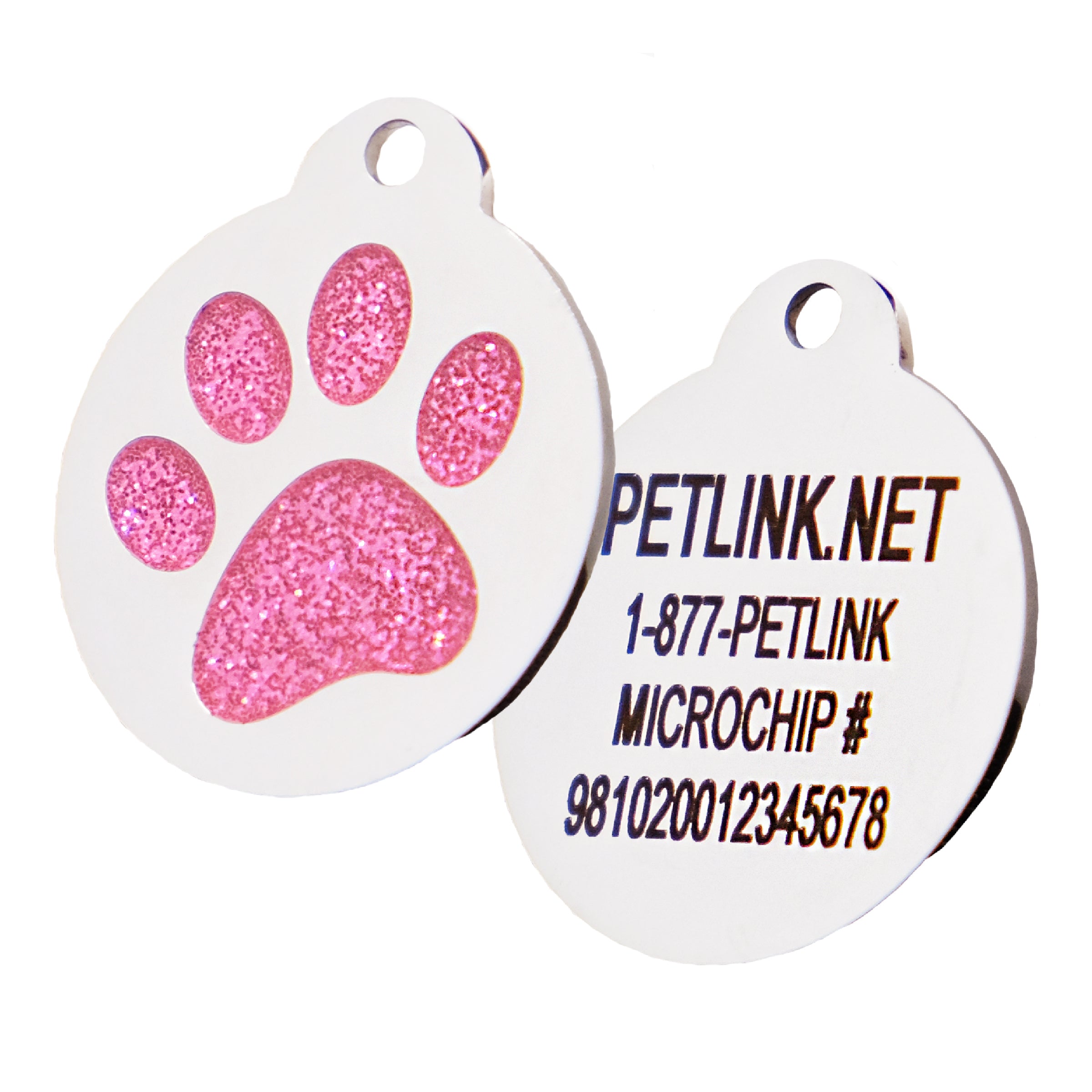 Glitter Pawprint Collar Tag