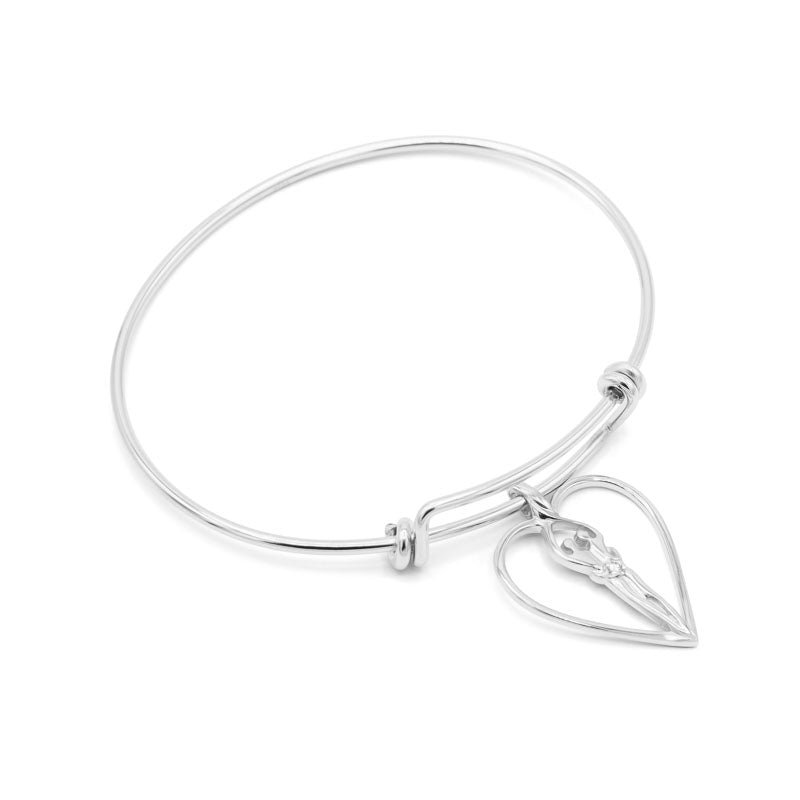 Amor, Sterling Silver Libby Heart Adjustable Bracelet – Orli Jewellery