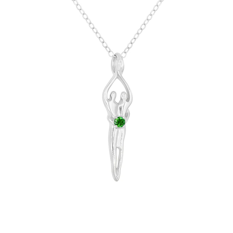 Medium Soulmate Necklace, .925 Genuine Sterling Silver, 18