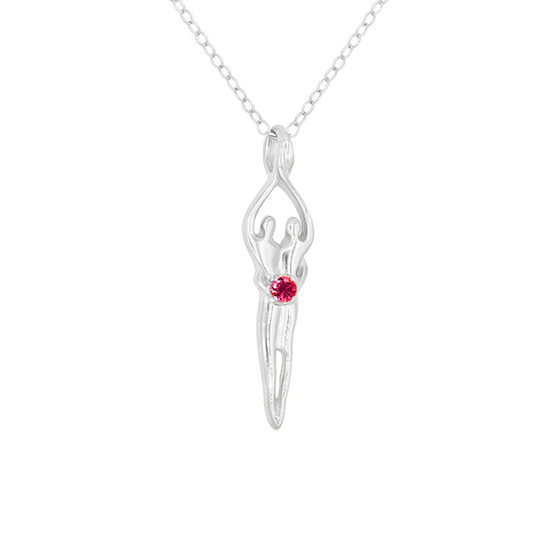 Medium Soulmate Necklace, .925 Genuine Sterling Silver, 18