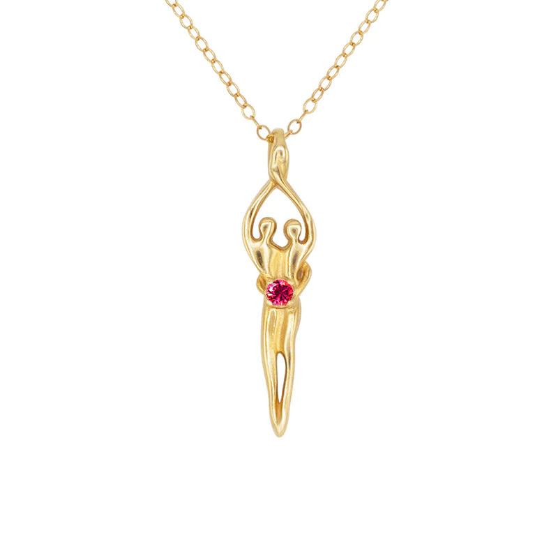 Medium Soulmate Necklace, .925 Genuine Sterling Silver with 14kt. Gold Overlay, 18