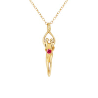 Medium Soulmate Necklace, .925 Genuine Sterling Silver with 14kt. Gold Overlay, 18