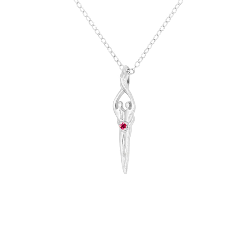 Small Soulmate Necklace, .925 Genuine Sterling Silver, 18