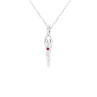 Small Soulmate Necklace, .925 Genuine Sterling Silver, 18