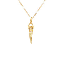 Small Soulmate Necklace, .925 Genuine Sterling Silver with 14kt. Gold overlay, 18