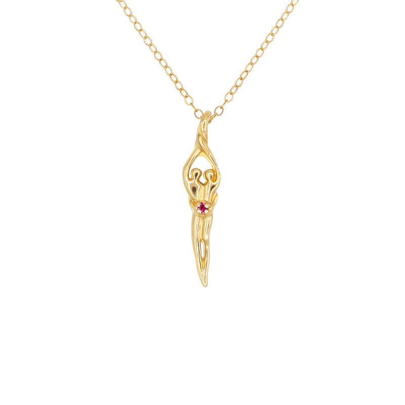 Small Soulmate Necklace, .925 Genuine Sterling Silver with 14kt. Gold overlay, 18