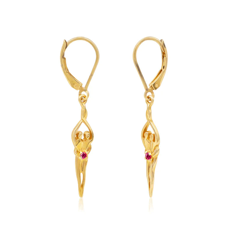 Small Soulmate Earrings, 1 ½” by ½