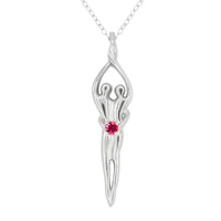 Large Soulmate Necklace, .925 Genuine Sterling Silver, 18