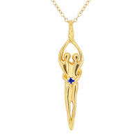 Large Soulmate Necklace, .925 Genuine Sterling Silver with 14kt Gold Overlay, 18