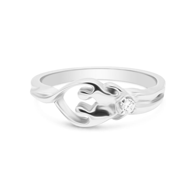 Signature Soulmate Ring, Size 6, 7, 8,  .925 Genuine Silver, Clear Cubic Zirconia Stone