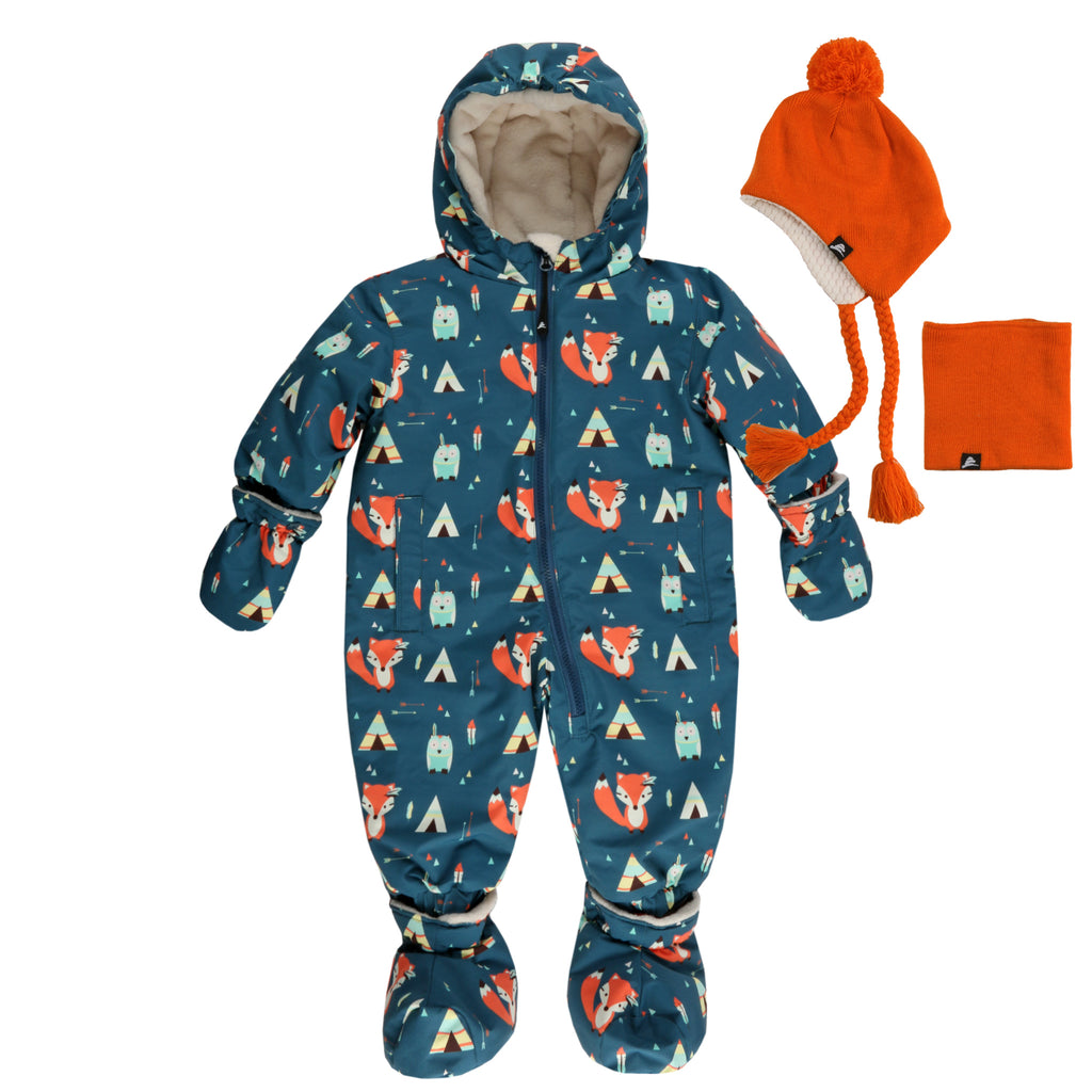 Fox & Owl Onesie Snowsuit - Conifere