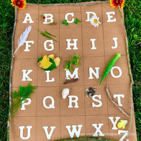 nature alphabet board