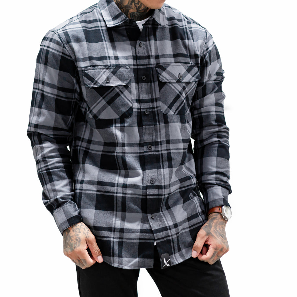 Imperial Flannel - Black / Grey | topthreads