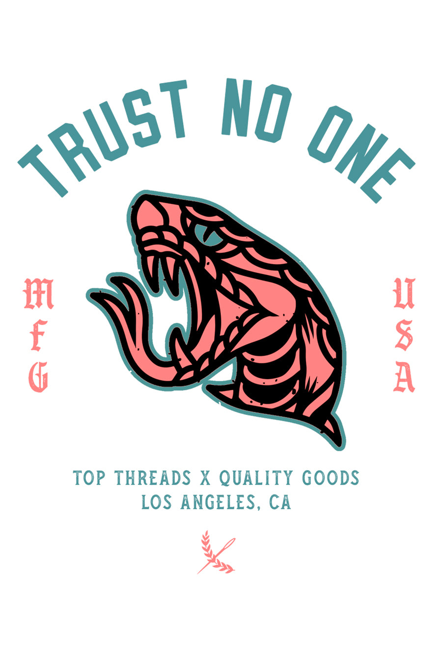 Trust No One Sticker - White - topthreads