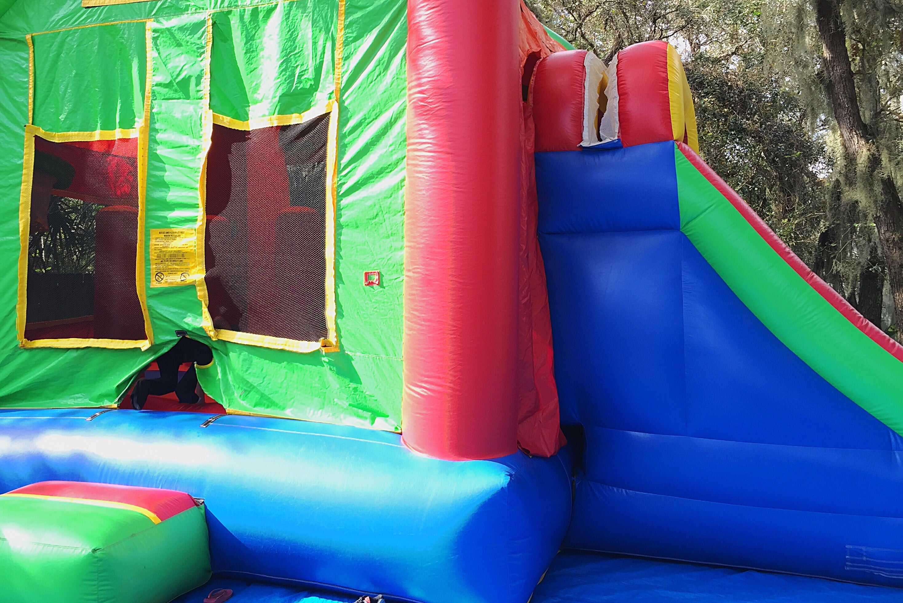 green bounce house