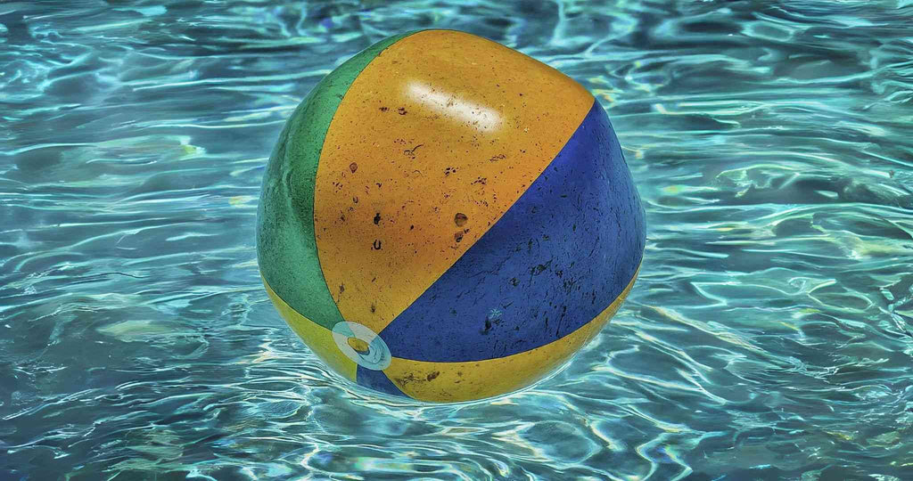 chemical damaged pool float