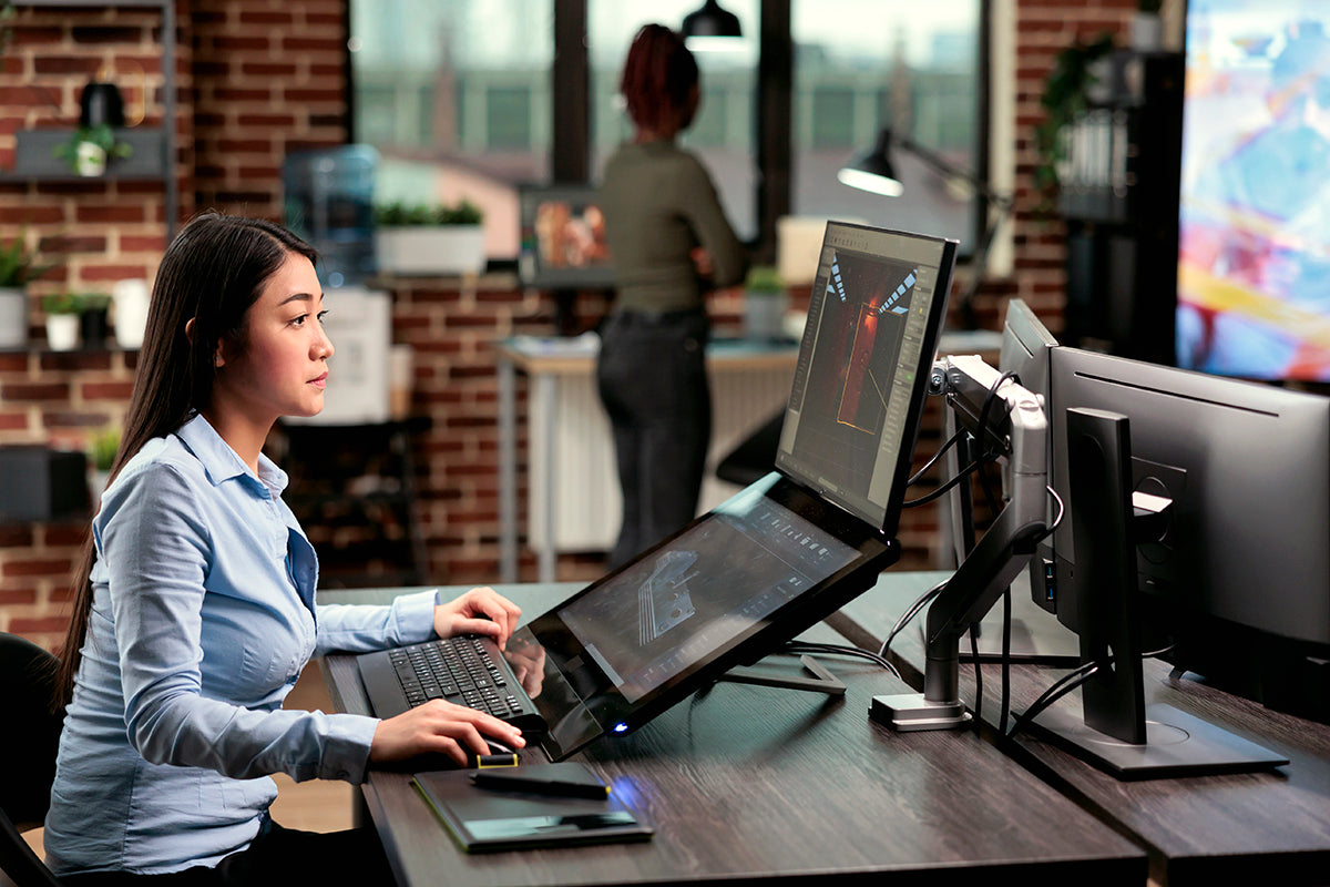 woman working in office