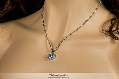 Iced Diamond Shape Pendant & 24