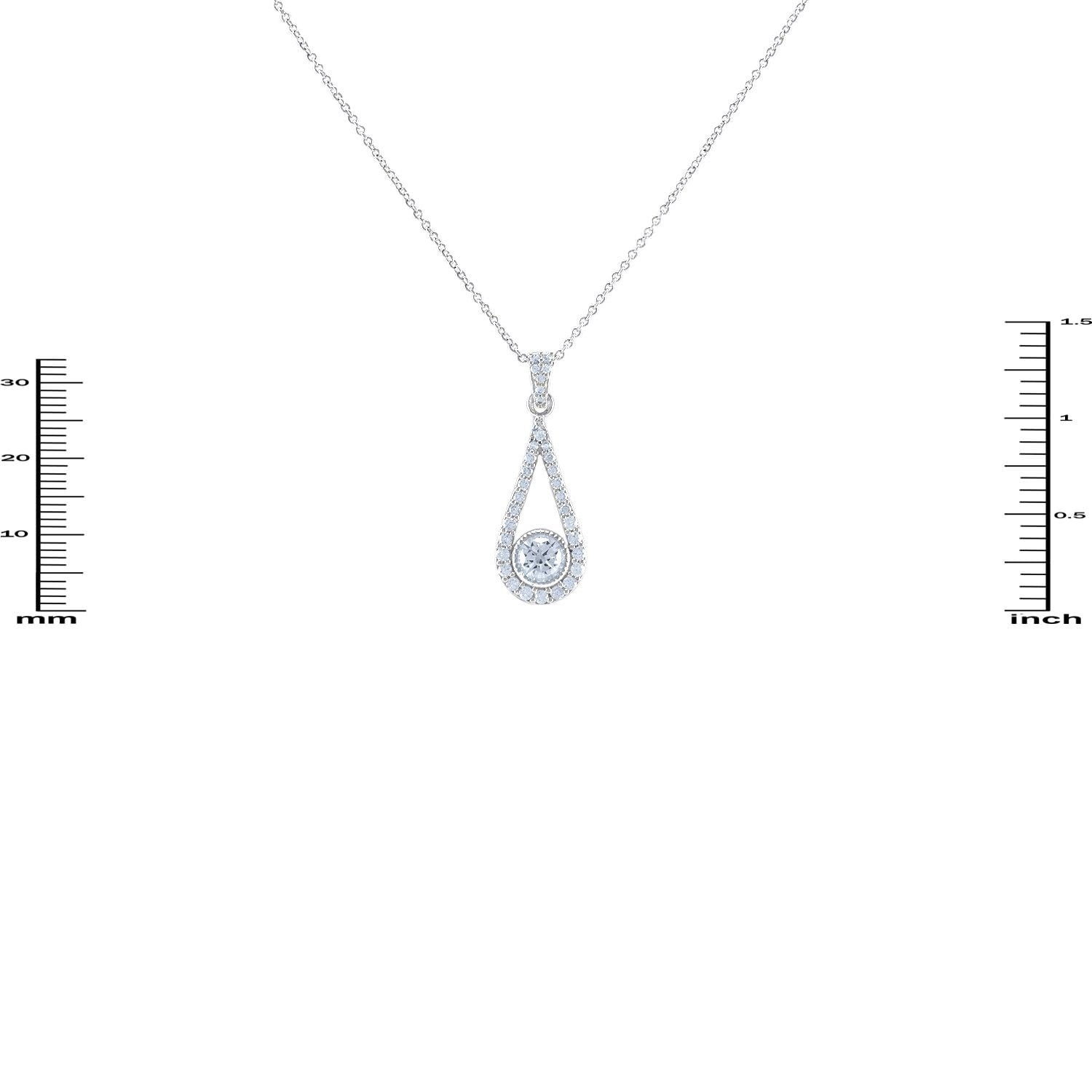 Derian CZ Round Drop Pendant