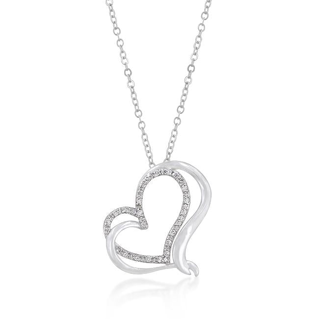 Lula Double CZ Hearts Pendant