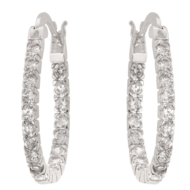 Marina Insie-Out 2 Carat Cubic Zirconia Hoop Earrings. – Beloved Sparkles
