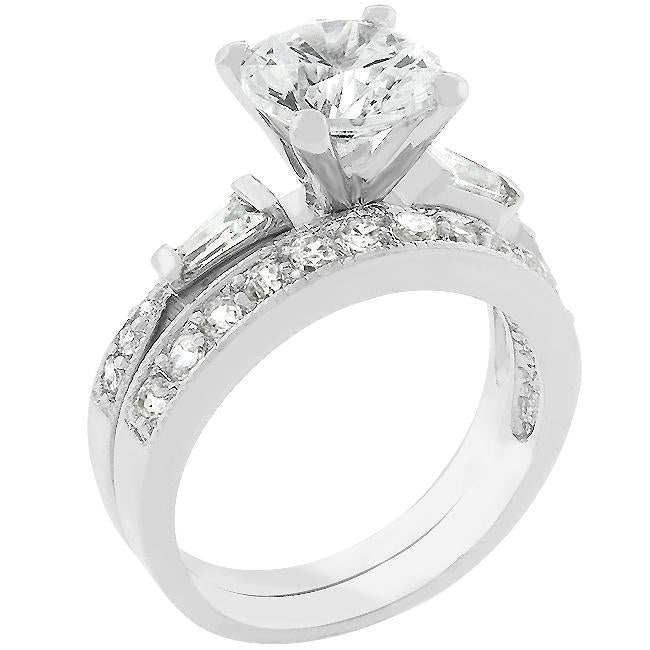 Nita 2(ct) Round Cut Solitaire Engagement Wedding Ring Set | 3ct ...