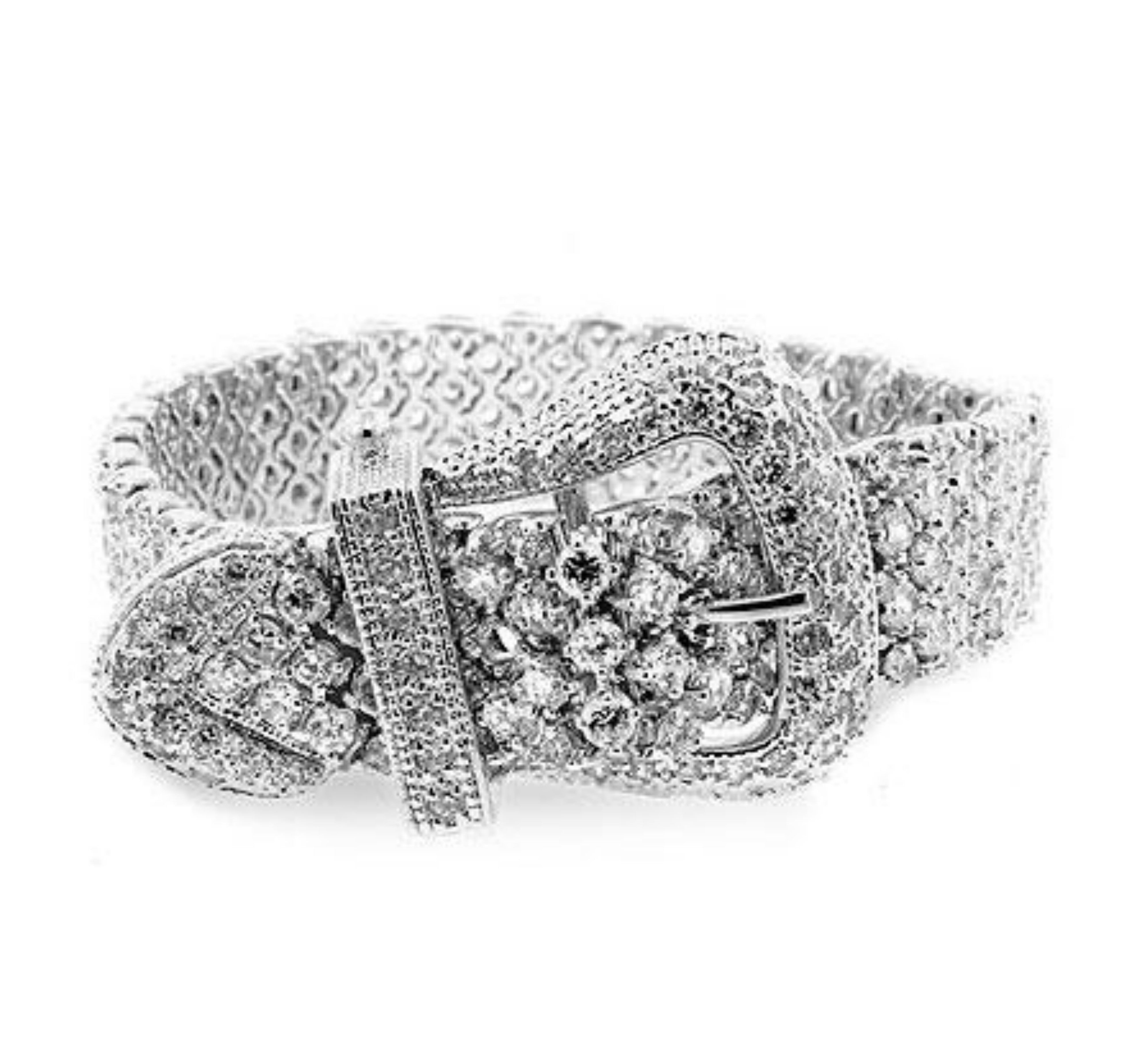 Pilvi Cubic Zirconia Buckle Bracelet - 7.25in