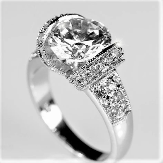 Bobbi 2.5(ct) Round Tension Set Engagement Ring | 3.5ct – Beloved Sparkles