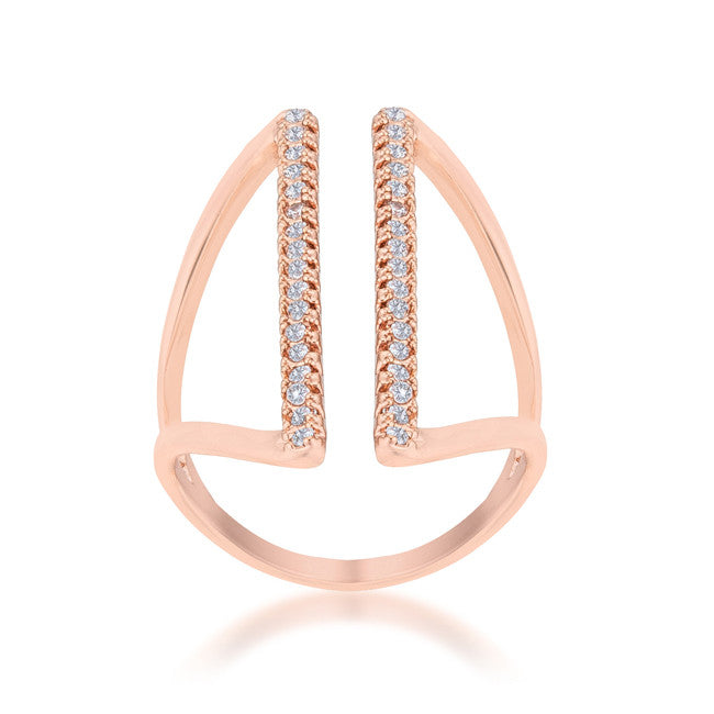 Jena Rose Gold Parallel Fashion Ring | 0.2ct – Beloved Sparkles