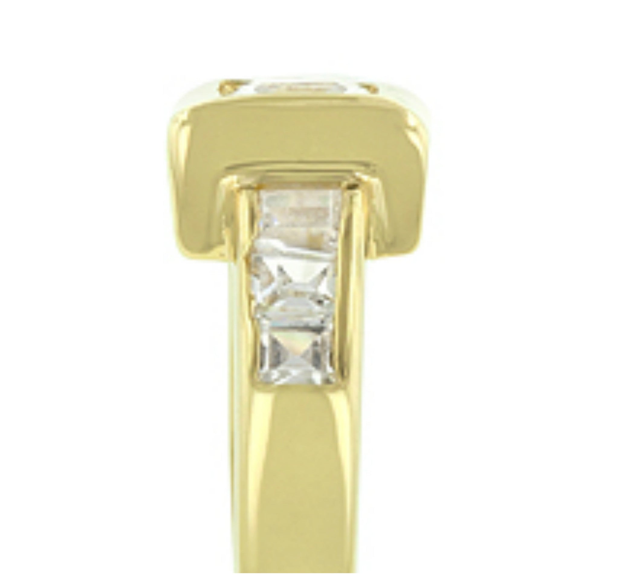 Jovi Simple Golden Square Bezel Ring | 2ct | 18k Gold