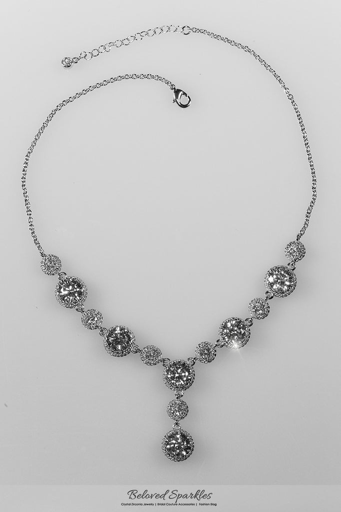 Jacky Fashion Milgrain Round Dangle Necklace | 45 Carat – Beloved Sparkles
