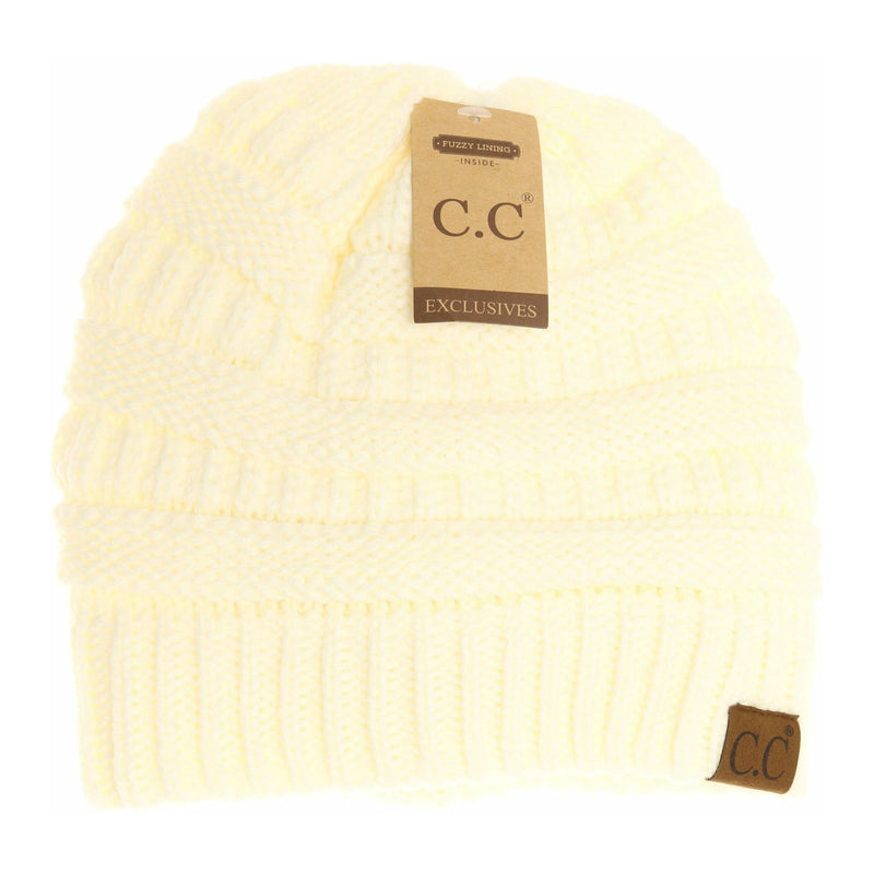 cream cc beanie