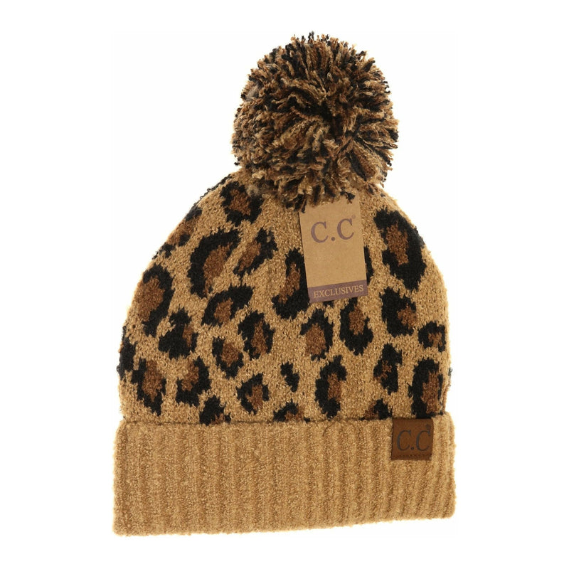 cc animal print beanie