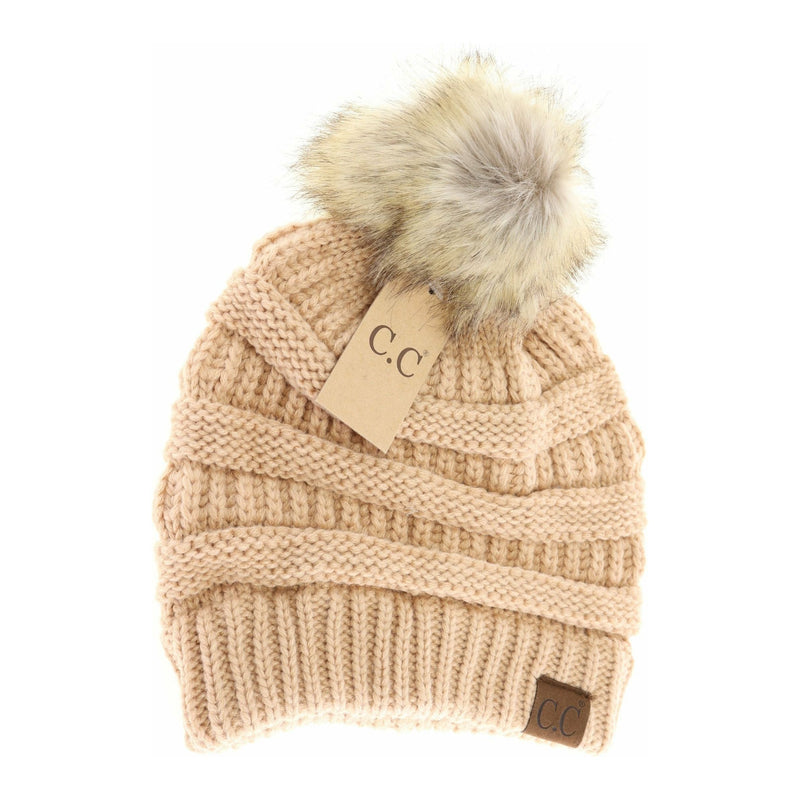 cream cc beanie