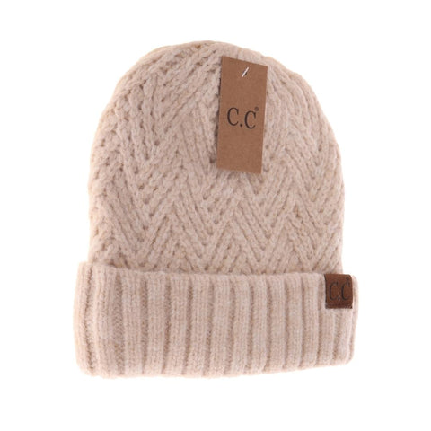 cream cc beanie