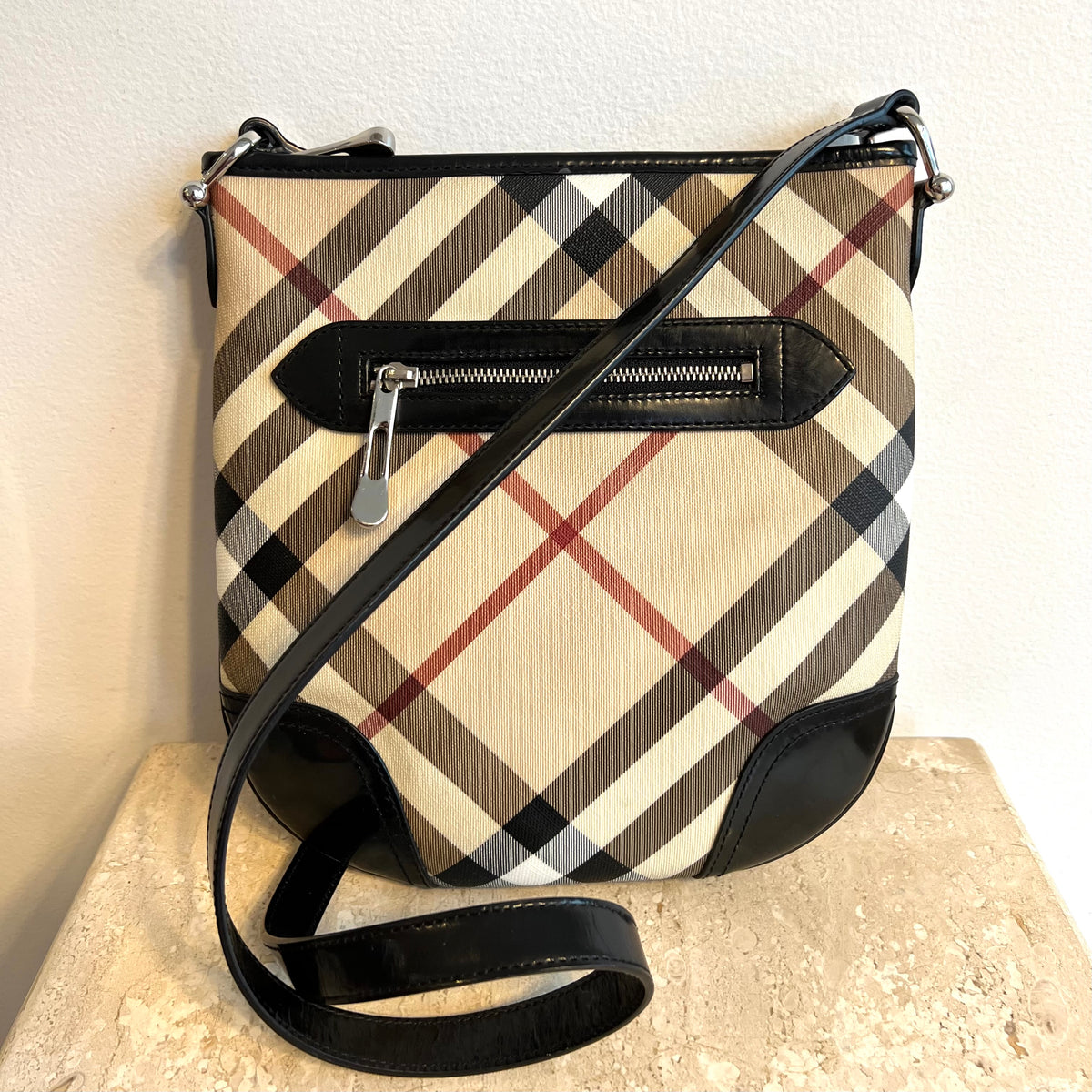 Authentic BURBERRY Coated Canvas Dryden Crossbody Bag – Valamode