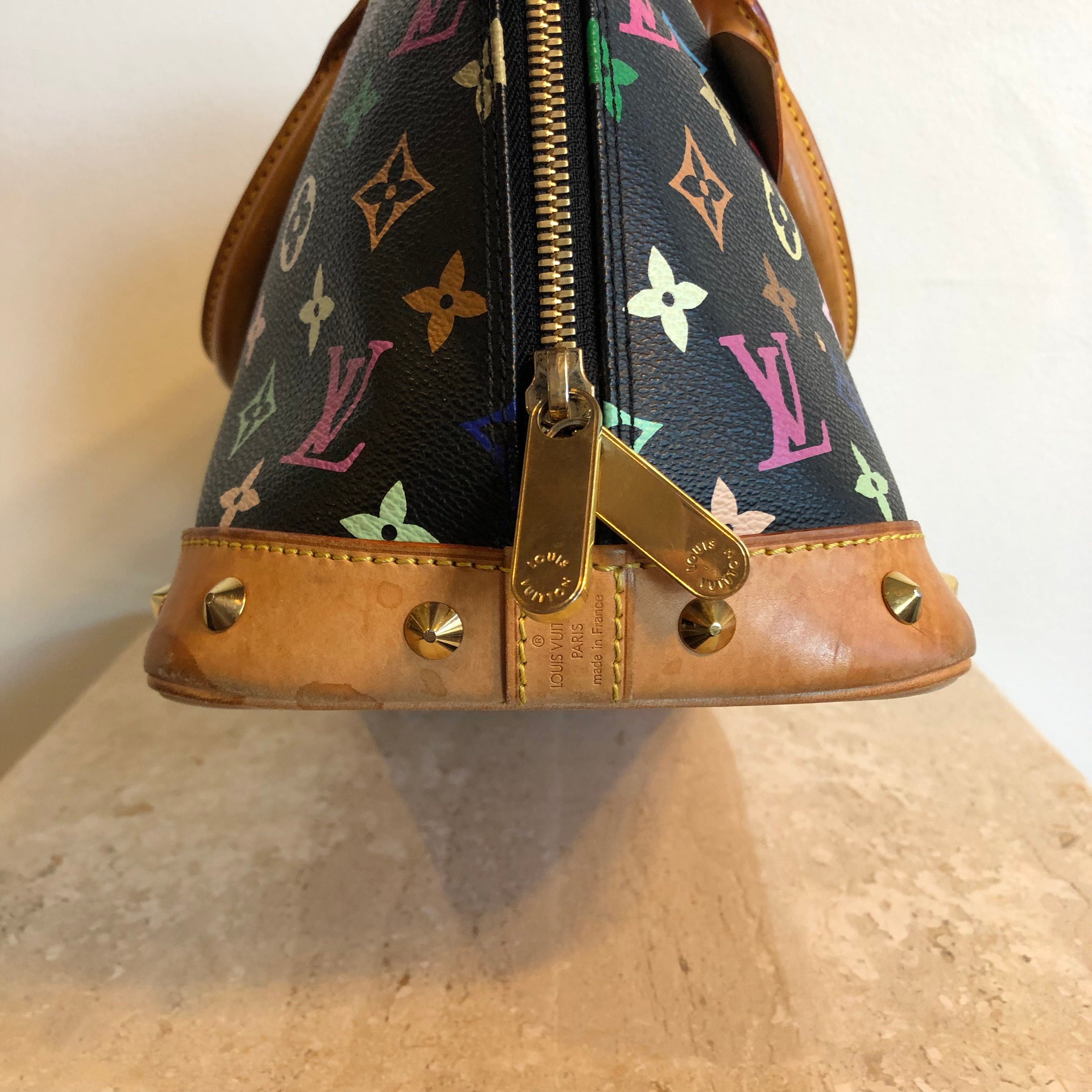 Authentic LOUIS VUITTON Black Multicolore Alma – Valamode