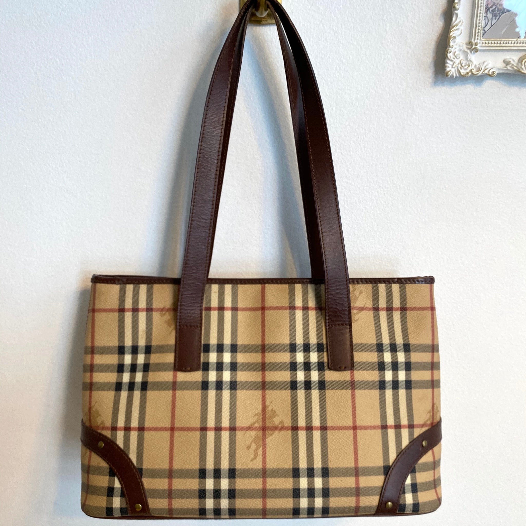 burberry haymarket tote bag