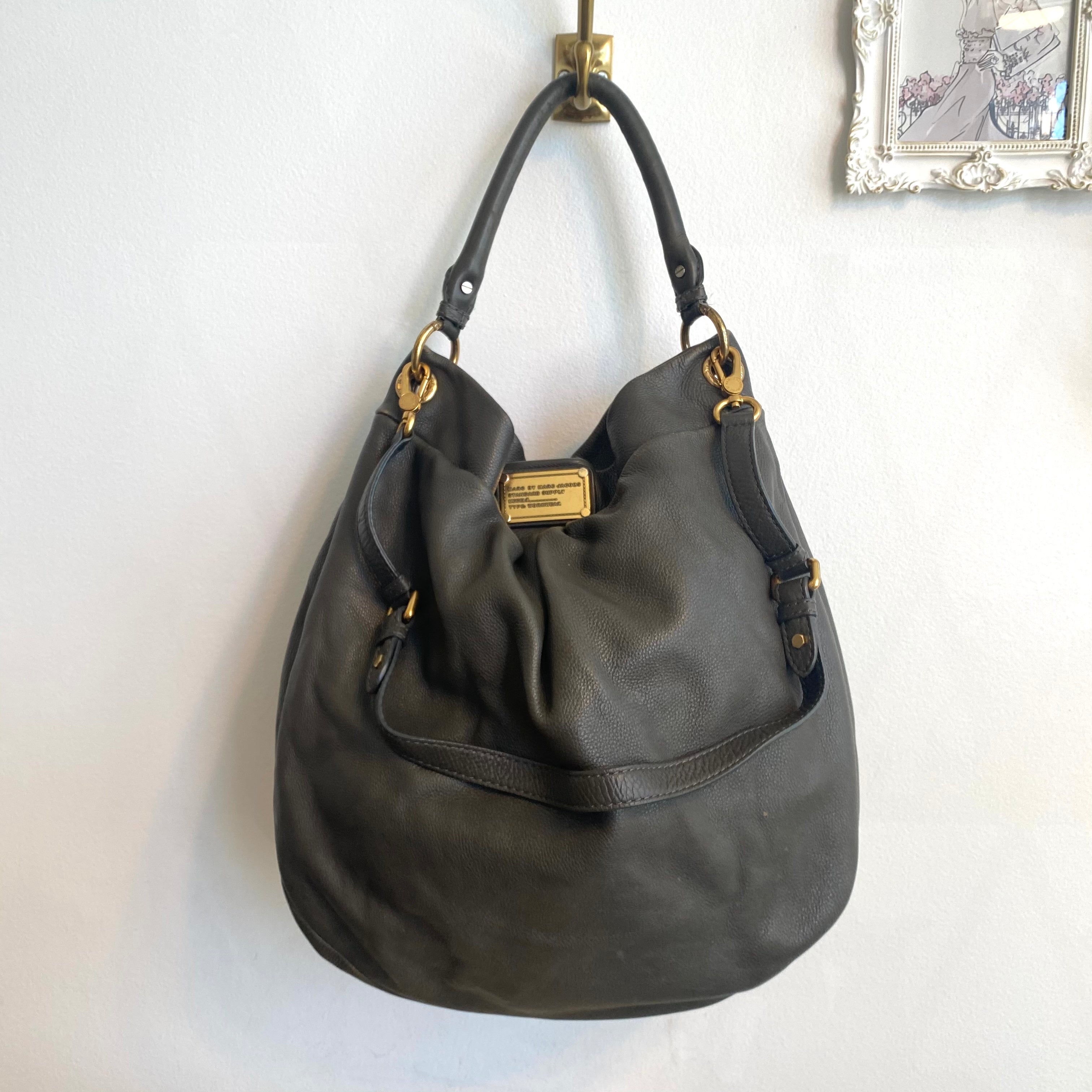 Authentic MARC BY MARC JABOBS Grey Leather Hobo Bag – Valamode