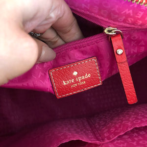 Authentic KATE SPADE Red Top Stitch Handbag – Valamode