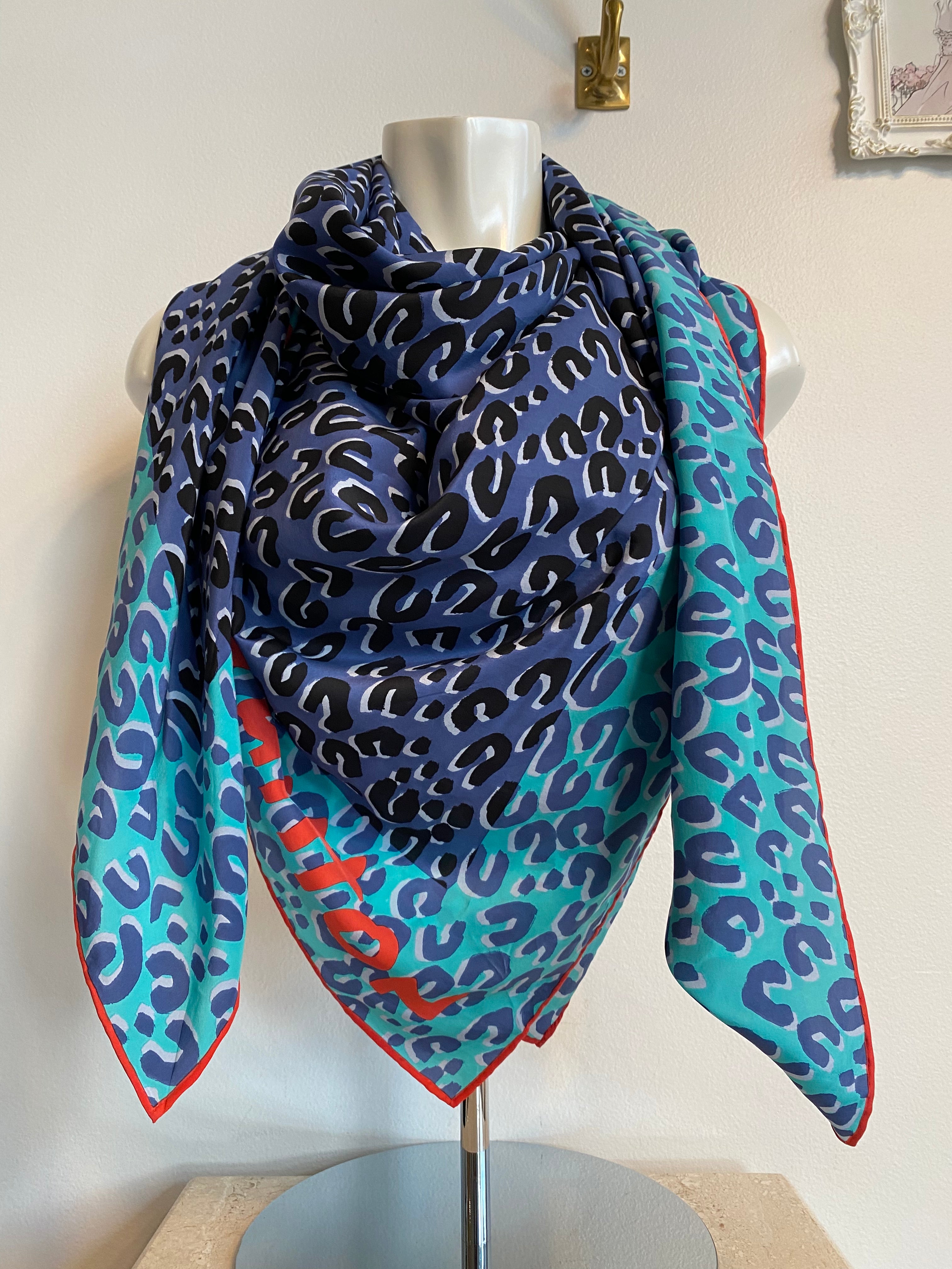 Stephen Sprouse Scrunched Leopard Print Scarf