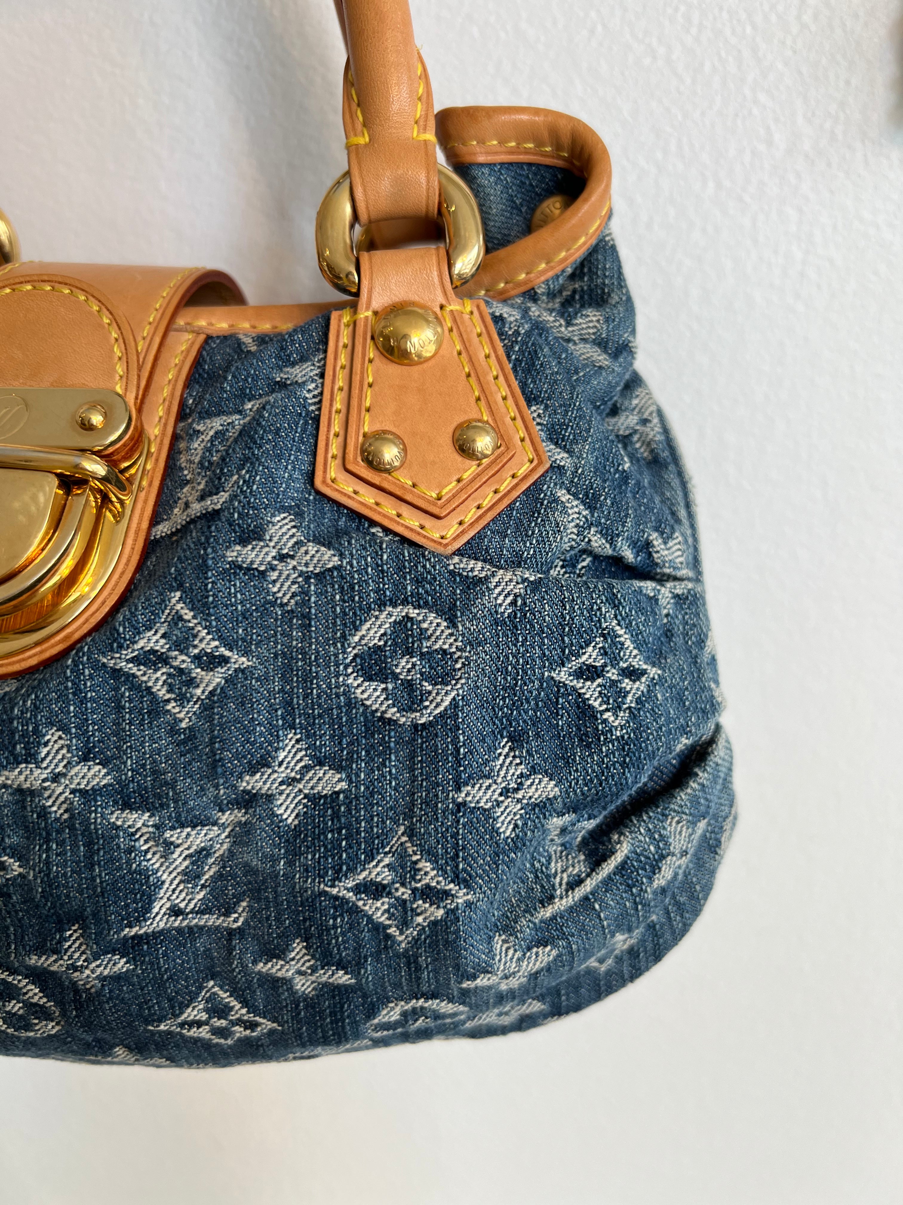 Authentic LOUIS VUITTON Denim Mini Pleaty Bag – Valamode