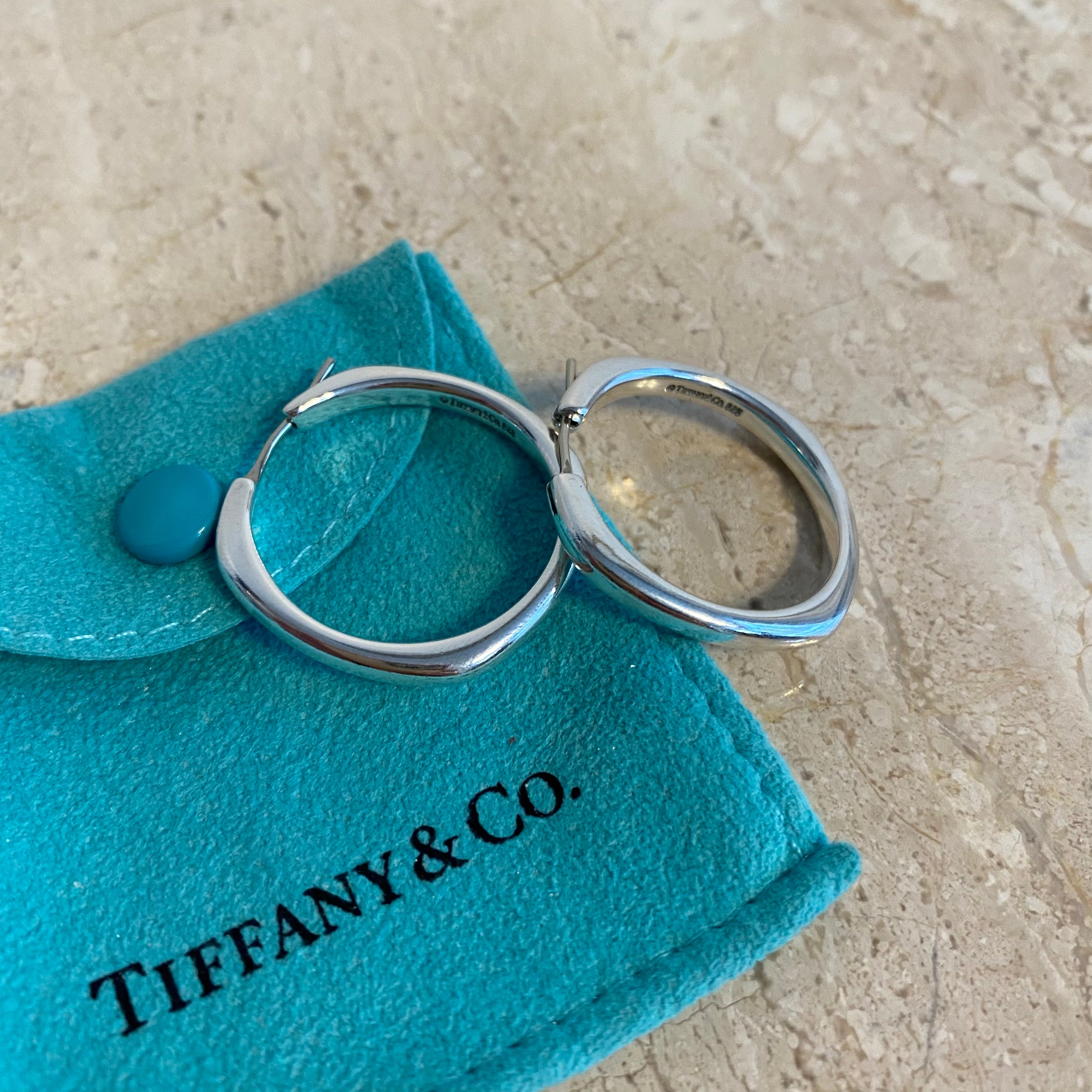 tiffany square hoop earrings