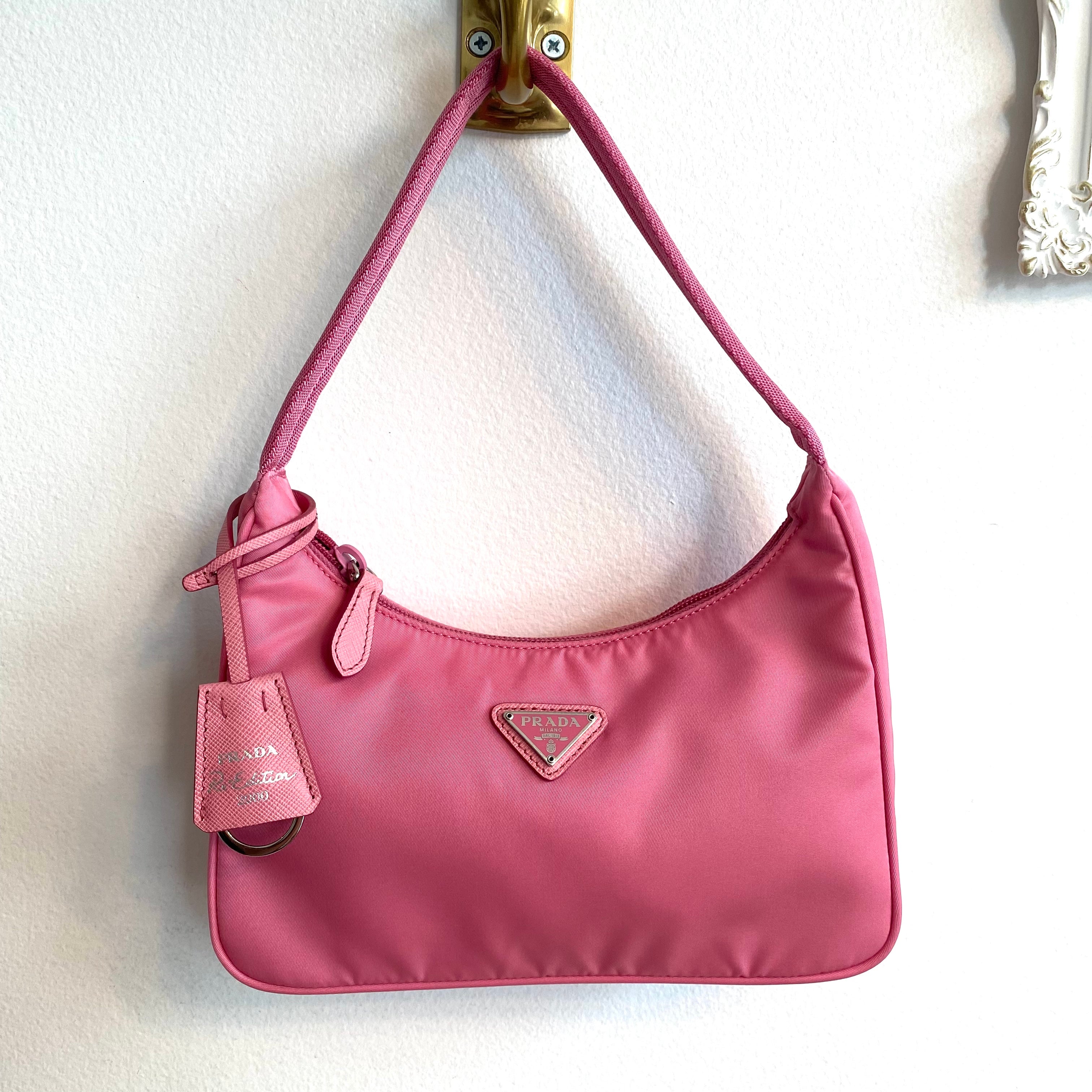 Authentic PRADA Pink Re-Edition 2000 Nylon Bag – Valamode