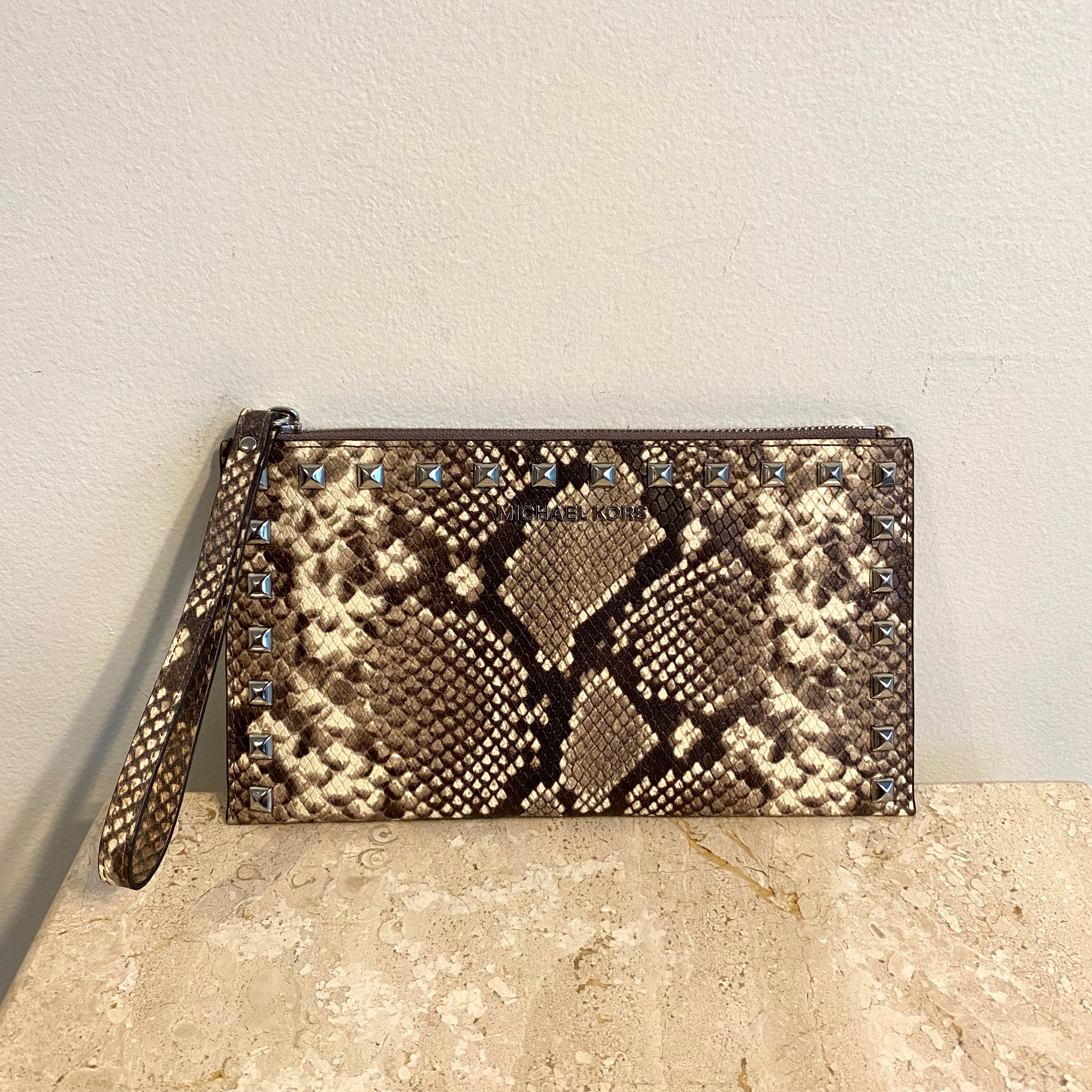 Authentic MICHAEL KORS Snake Print Wristlet – Valamode