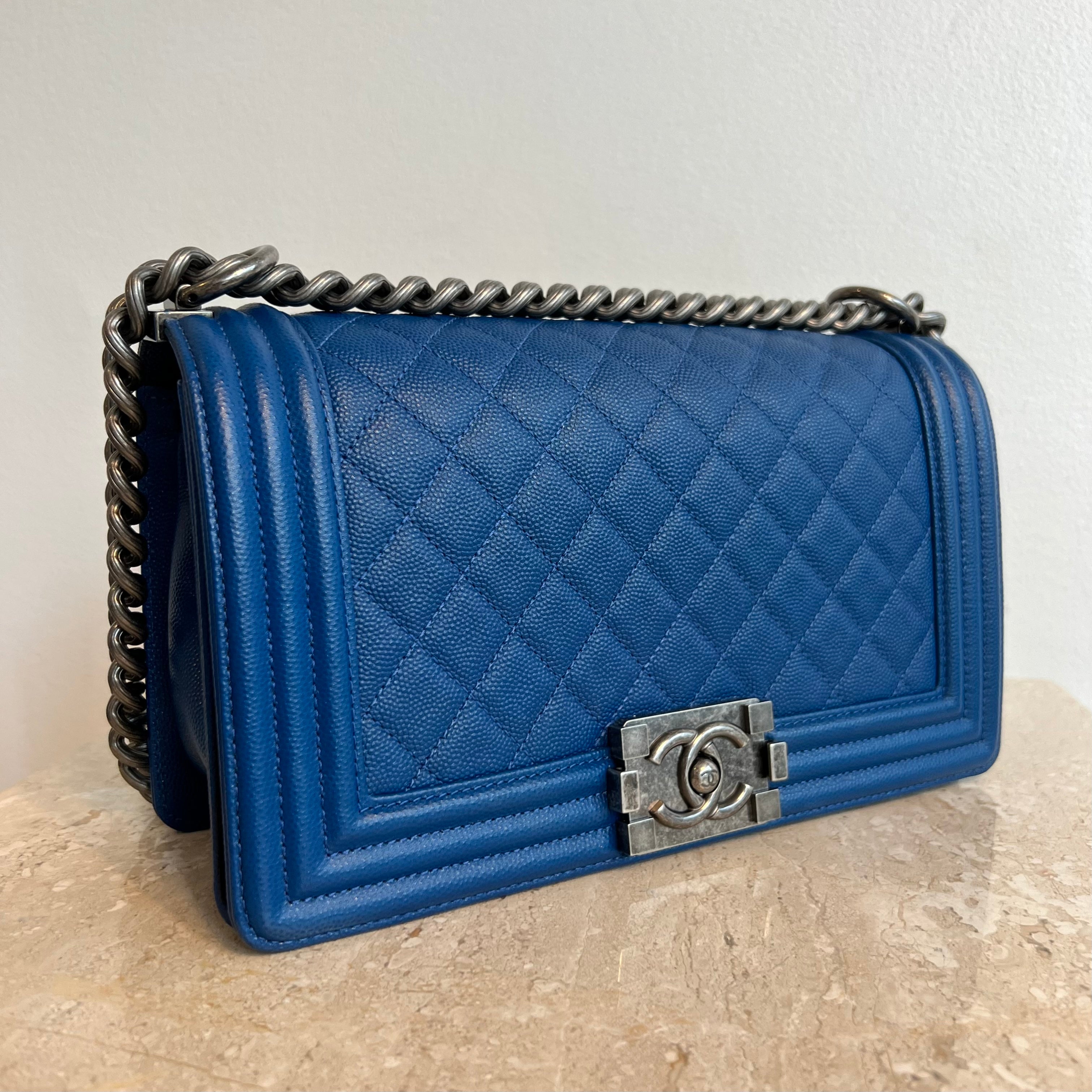 Chanel Vintage Blue royal 7 mini Flap bag  AWL3372  LuxuryPromise