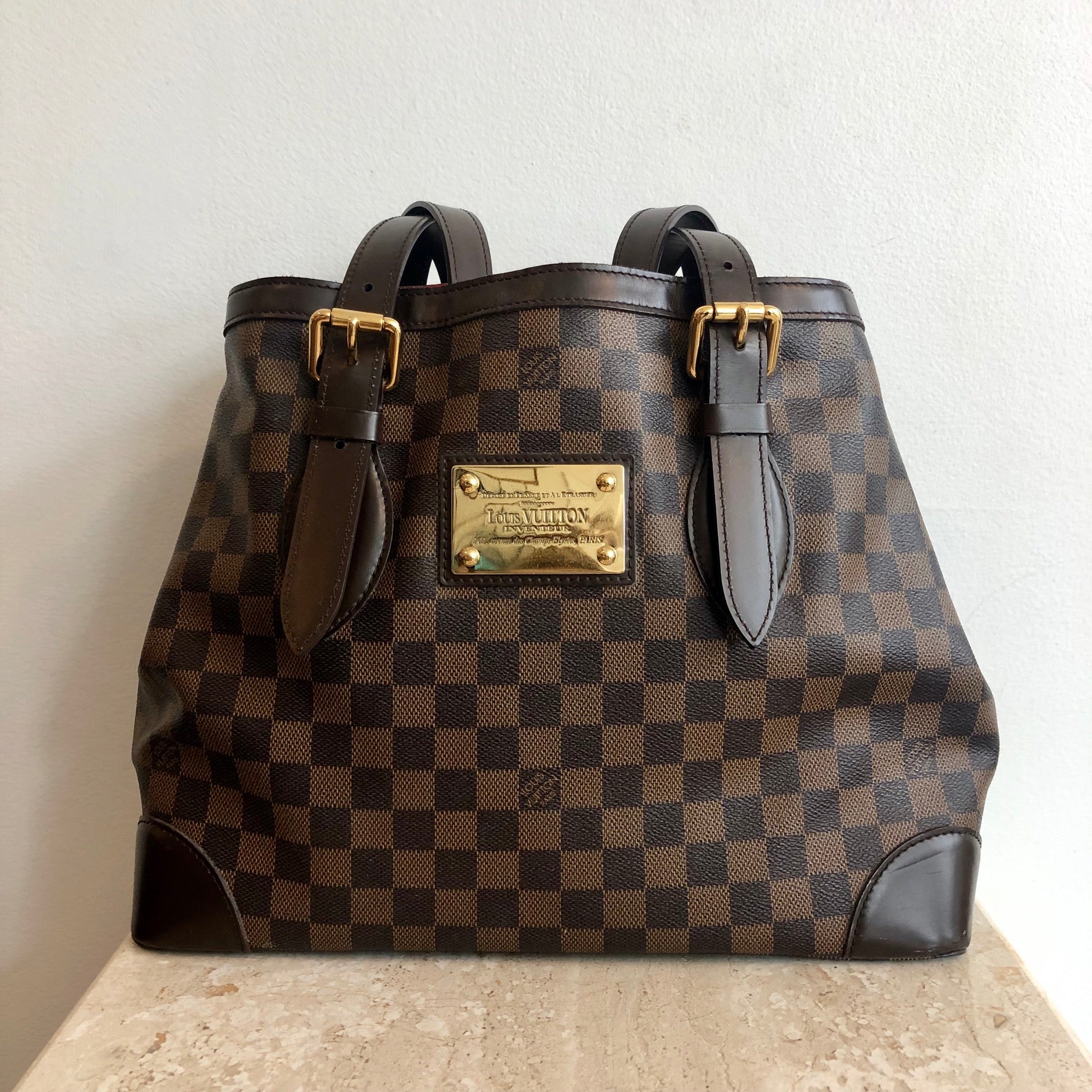 Authentic LOUIS VUITTON Damier Ebene Hampstead MM – Valamode