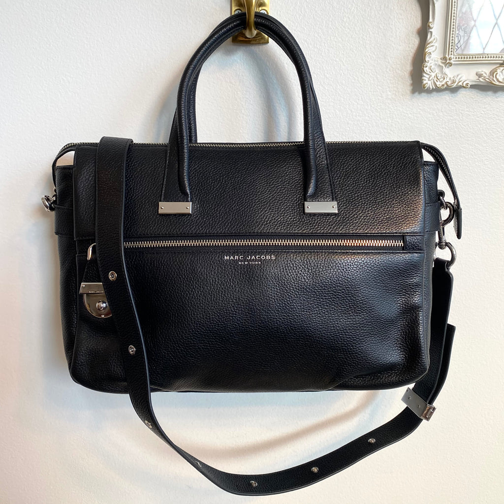 Authentic MARC JACOBS East West Black Leather Tote – Valamode
