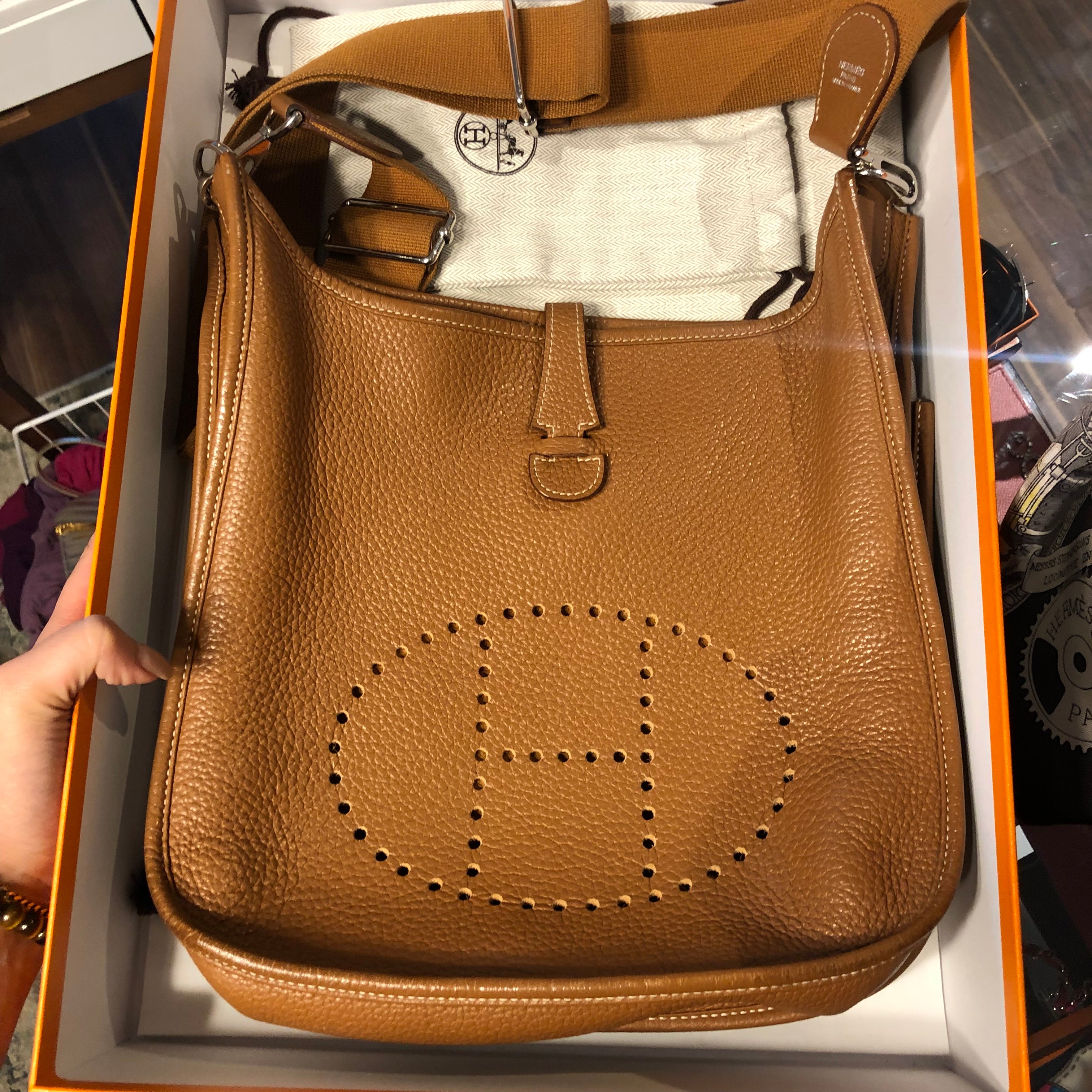 hermes evelyne pm gold