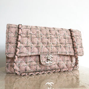 Authentic CHANEL Tweed Medium Double Flap Bag – Valamode